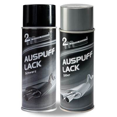 Auspufflack, schwarz /silber